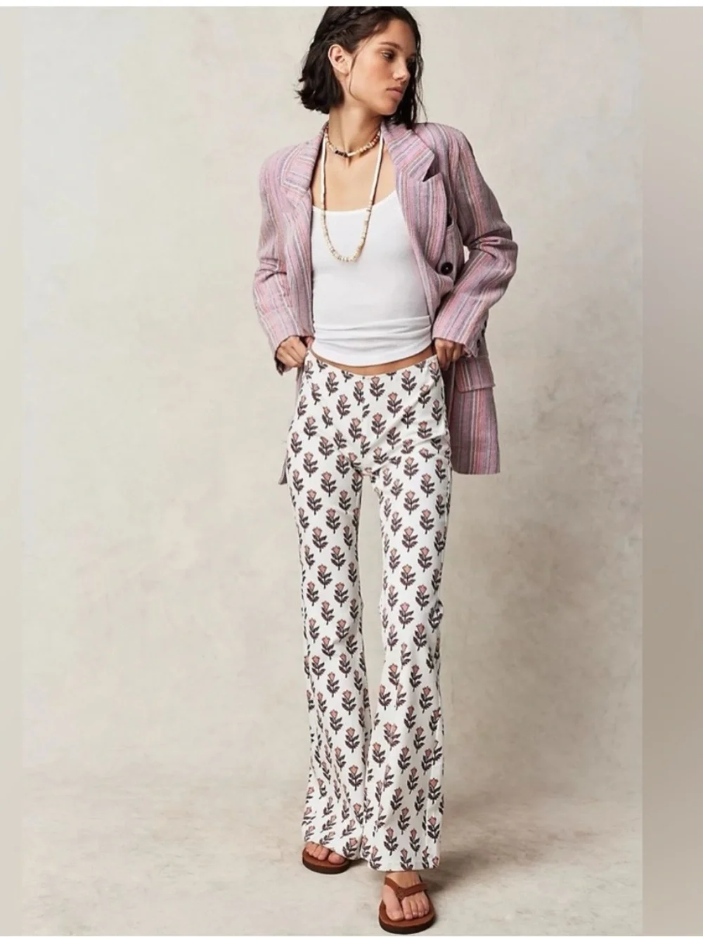 WE THE FREE Penny Pull On Printed Flare Terracotta Tulip 26